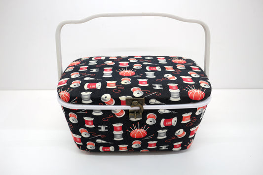 Vintage Sewing Box – Thread & Notions Print – Ready to Fill!