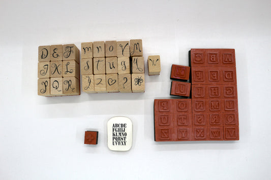 Letter Stamp Bundle – Mixed Alphabet Sets (Wood + Foam)