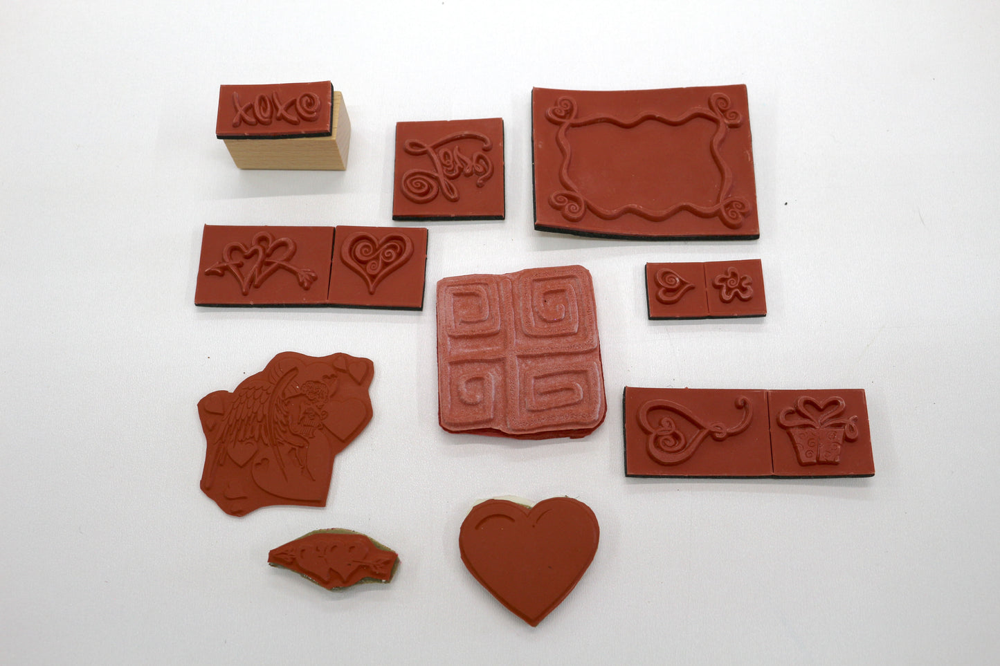 Love & Hearts Rubber Stamp Bundle – 13pc Mixed Set