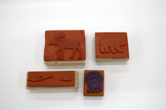 Wildlife Rubber Stamp Bundle – Moose, Bear, Ducks, Turkey – Stampin’ Up Nature Stamps