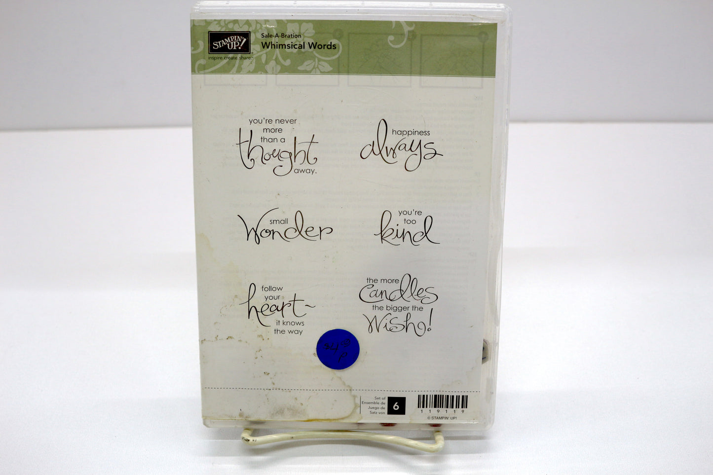 Stampin’ Up! “Whimsical Words” Rubber Stamp Set – 6 Sentiment Stamps – Cardmaking, Scrapbooking, Handmade Cards