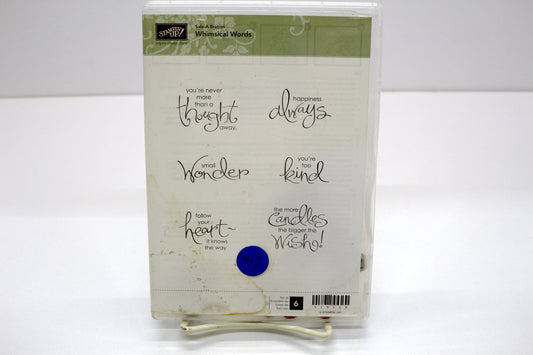 Stampin’ Up! “Whimsical Words” Rubber Stamp Set – 6 Sentiment Stamps – Cardmaking, Scrapbooking, Handmade Cards