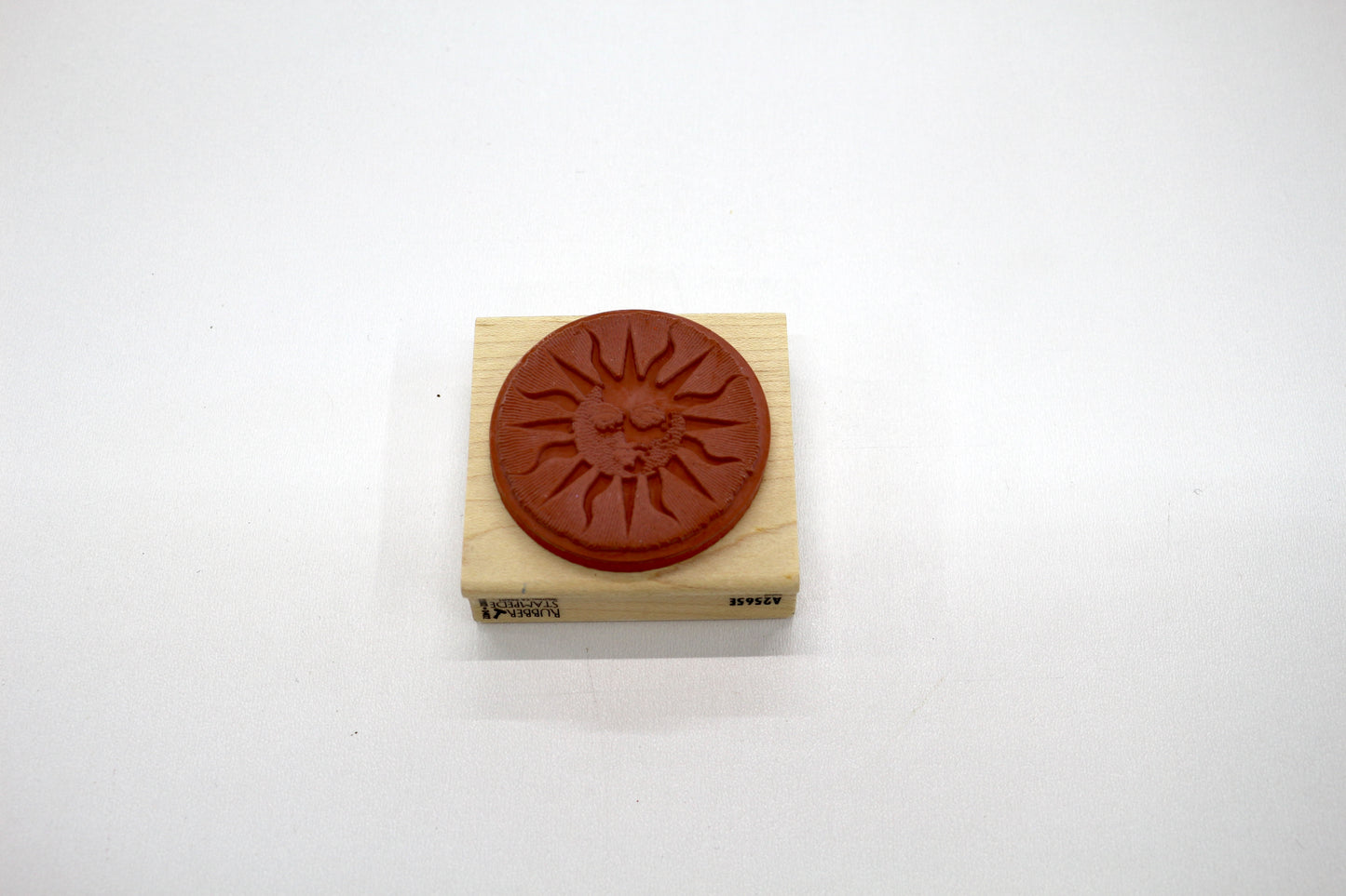 ✨ Vintage Sun Face Rubber Stamp — 2.25” x 2.25” — Celestial Art Stamp for Crafts & Journaling