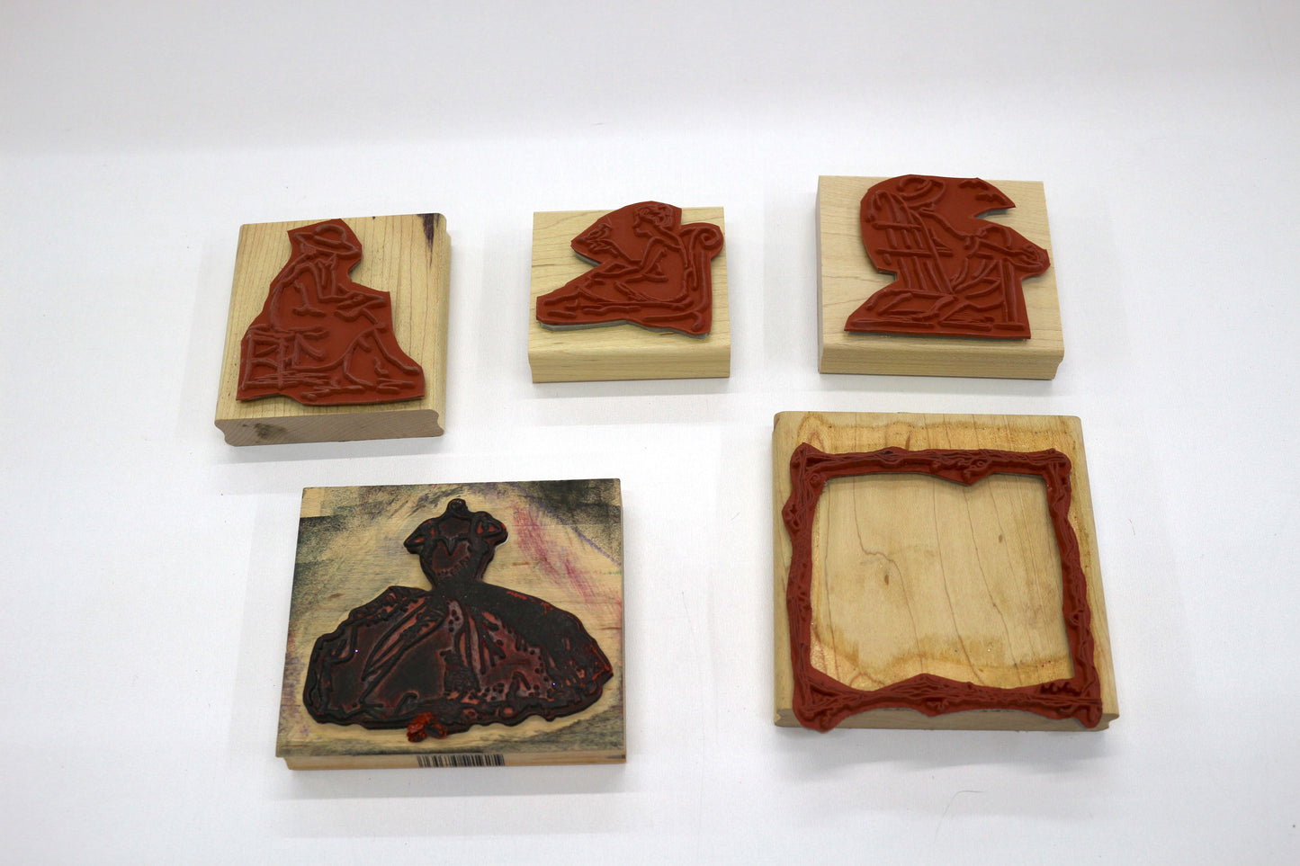 Stampin’ Up! 5-Piece Sketch Art Rubber Stamp Set – Women, Dress Form & Frame