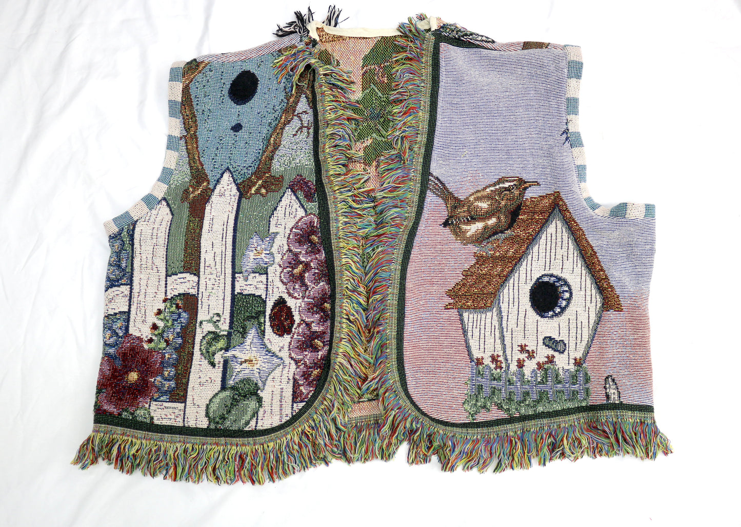 Upcycled Woven Blanket Vest | Handmade Storybook Tapestry Vest | One of a Kind | Fits Up to Women’s Size 22