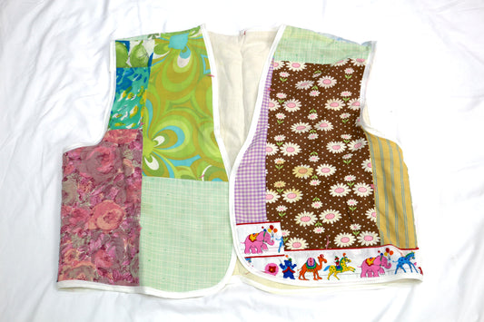Upcycled Vintage Patchwork Quilt Vest | Handmade Layering Vest | One of a Kind | Fits Up to Women’s Size 22