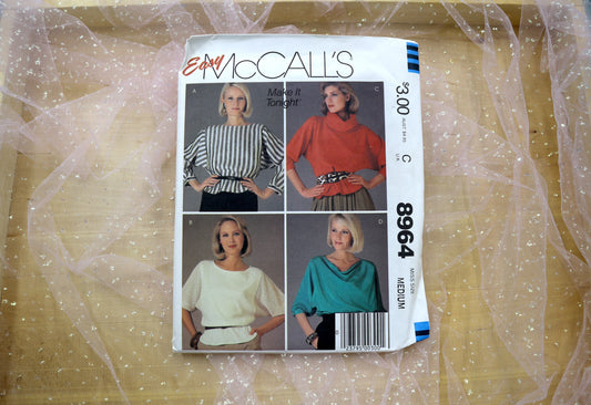 McCall’s 8964 Misses Tops Sewing Pattern Medium