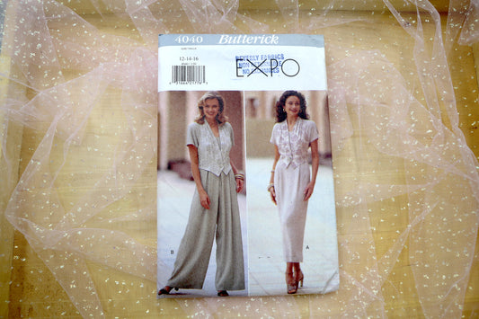 Butterick 4040 Misses Dress & Jumpsuit Sewing Pattern 12-16