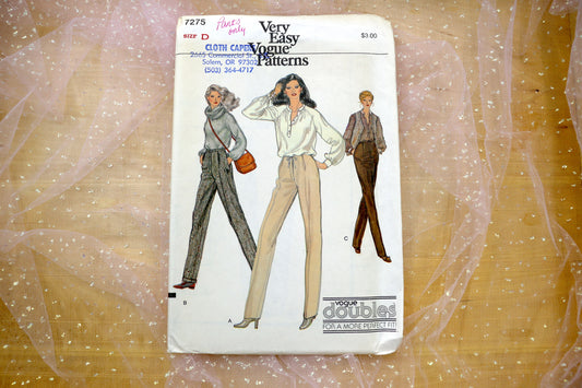 Vogue 7275 Misses Pants Sewing Pattern 12-14