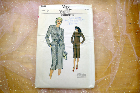 Vogue 7556 Misses Jacket & Dress Sewing Pattern 12-14