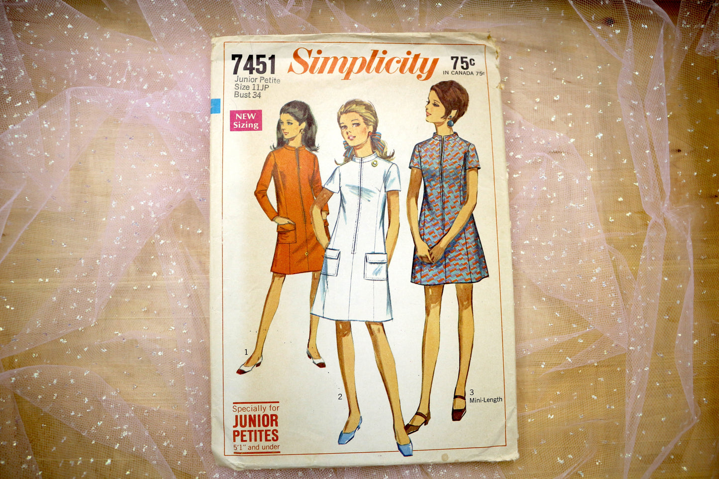 Simplicity 7451 Misses' Dress Sewing Pattern Bust 34