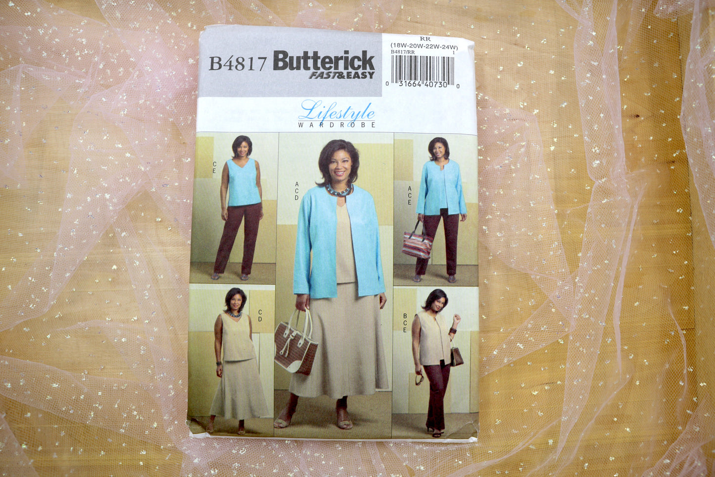 Butterick 4817 Misses' Petite Jacket, Vest, Top, Skirt and Pants Sewing Pattern 18W- 24W
