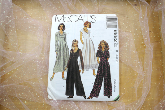 McCalls 6882 Misses' Jumpsuit & Dress Sewing Pattern 6-24
