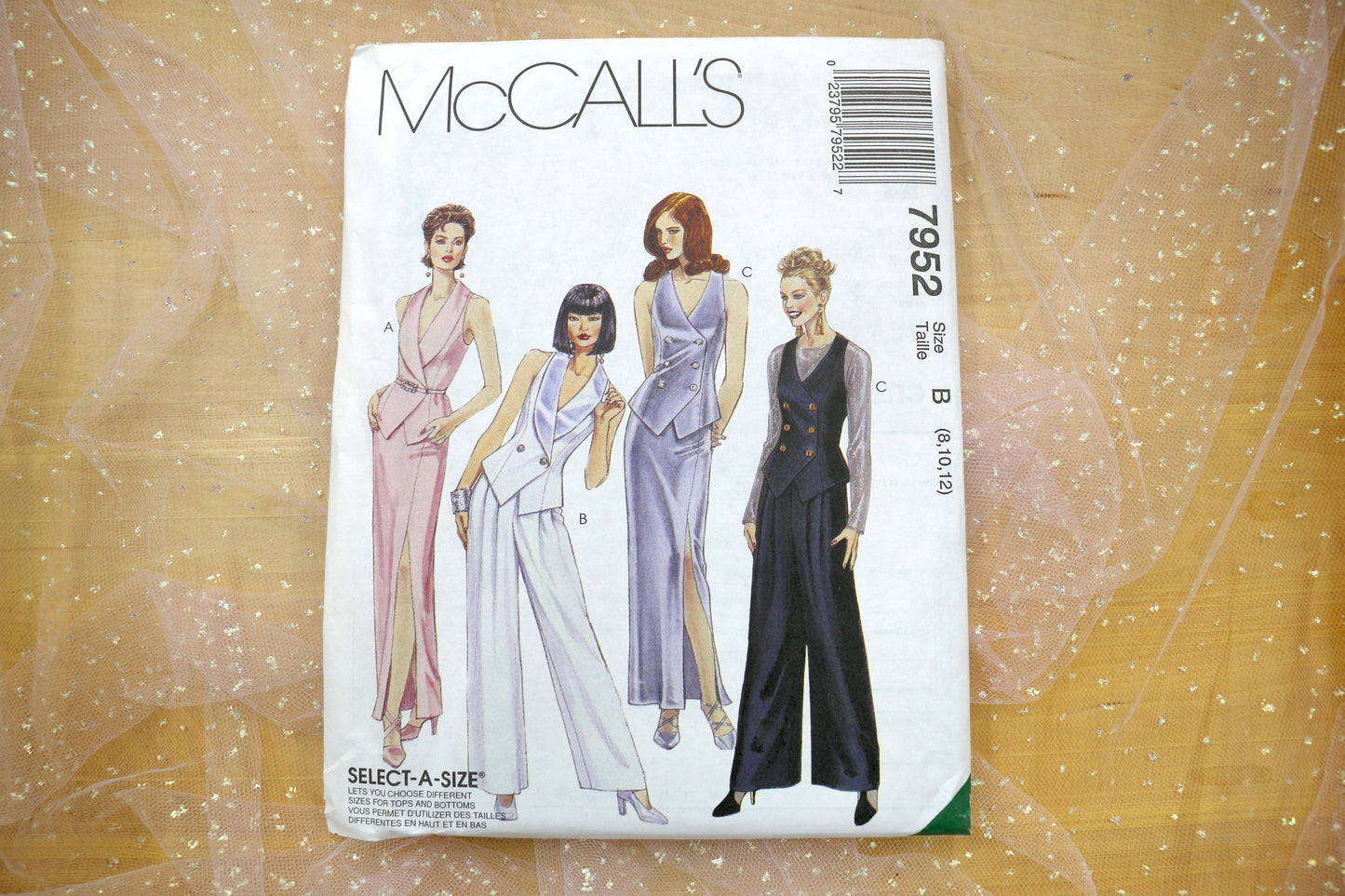McCalls 7952 Misses' Vest, Pants & Skirt Sewing Pattern 8-12