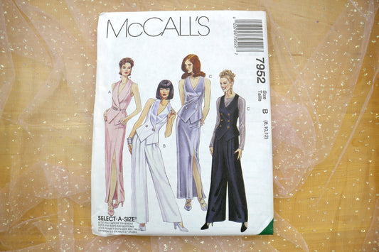 McCalls 7952 Misses' Vest, Pants & Skirt Sewing Pattern 8-12