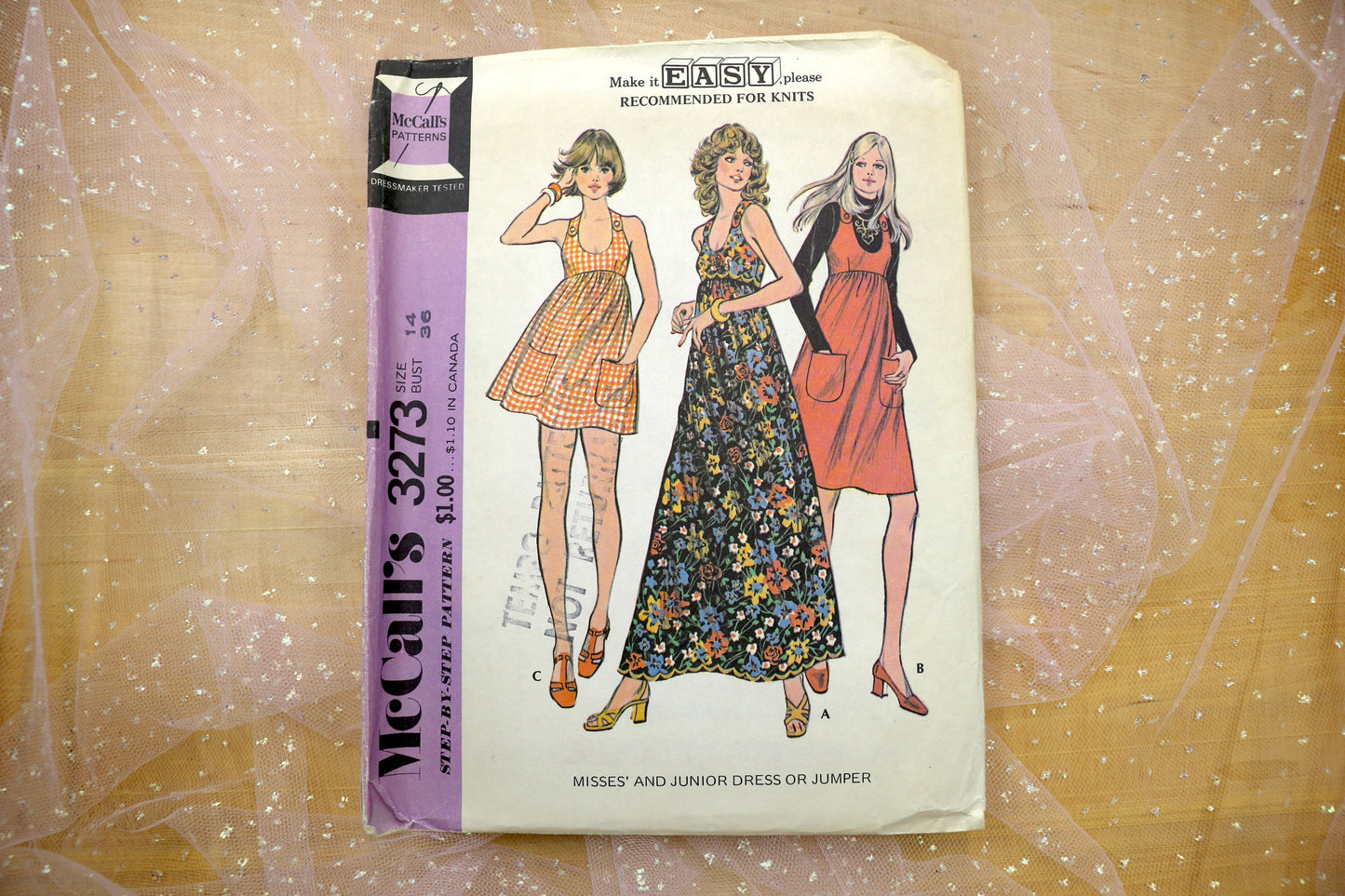 McCalls 3273 Misses' or Juniors Dress or Romper Sewing Pattern 14