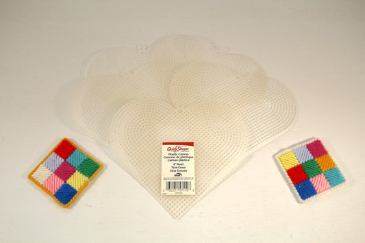 Plastic Canvas Heart Bundle – Needlepoint Canvas Shapes for Yarn Crafts & Ornaments