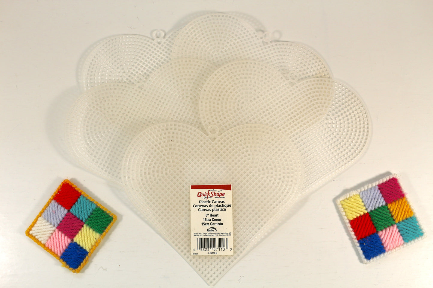 Plastic Canvas Heart Bundle – Needlepoint Canvas Shapes for Yarn Crafts & Ornaments