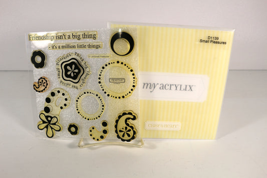 My Acrylic Stamp Set – Small Pleasures - Paper Craft & Mixed Media Use