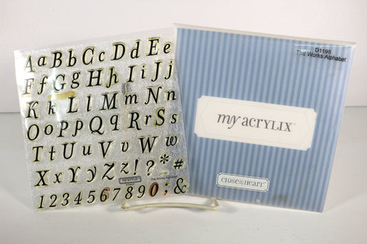 My Acrylic Stamp Set – The Works Alphabet - Paper Craft & Mixed Media Use