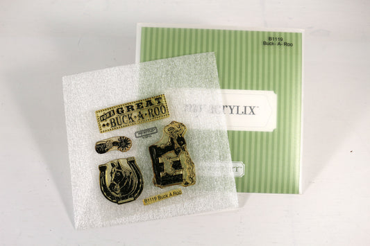 My Acrylic Stamp Set – Buck-A-Roo - Paper Craft & Mixed Media Use
