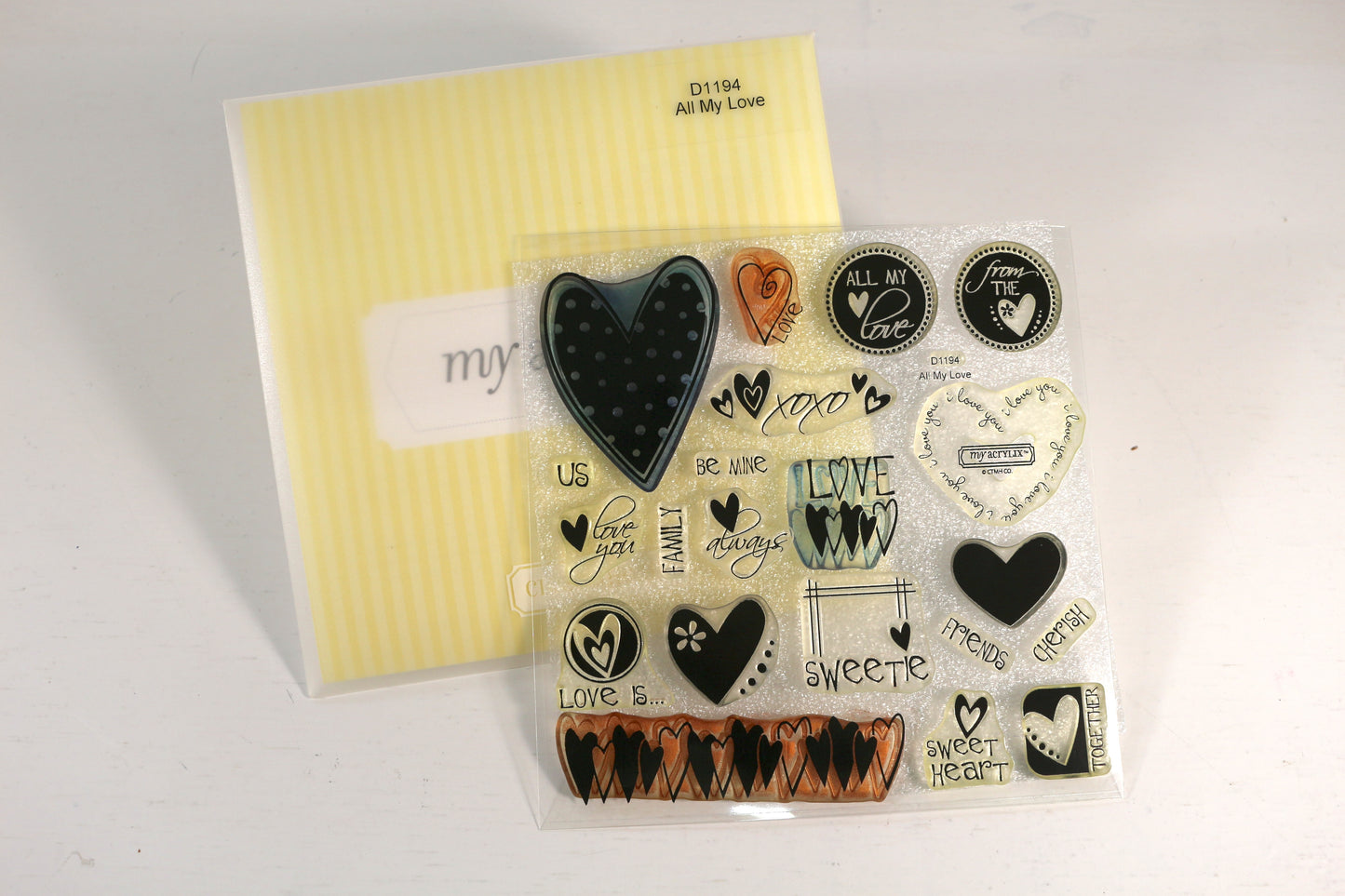 My Acrylic Stamp Set – All My Love - Paper Craft & Mixed Media Use