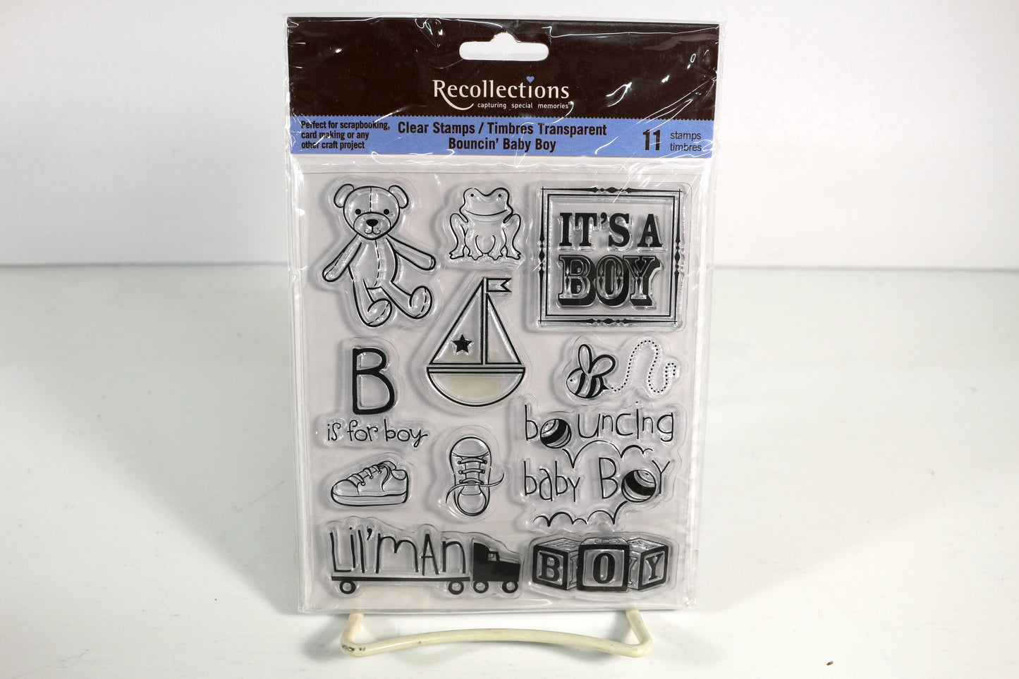Acrylic Stamp Set – Bouncin Baby Boy - Paper Craft & Mixed Media Use