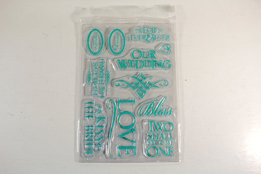Acrylic Stamp Set – Our Wedding - Paper Craft & Mixed Media Use