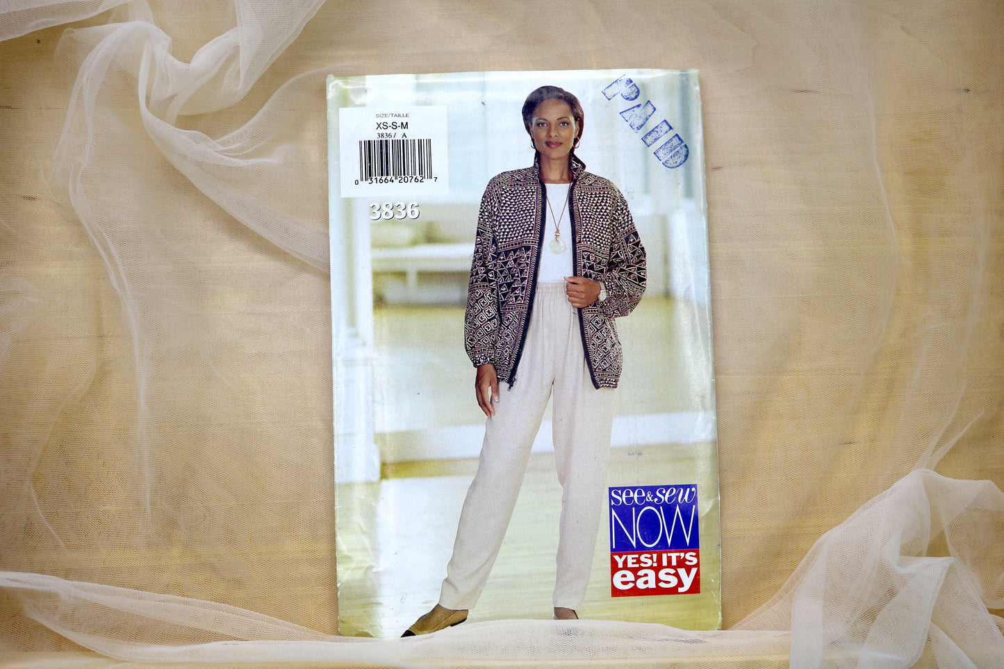 See & Sew 3836 Misses Jacket and Pants Sewing Pattern size- XS-M