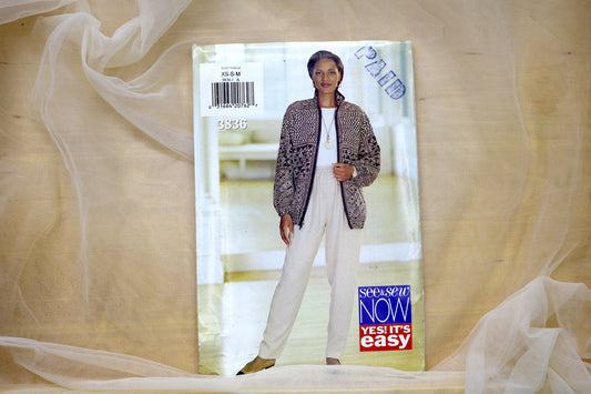 See & Sew 3836 Misses Jacket and Pants Sewing Pattern size- XS-M