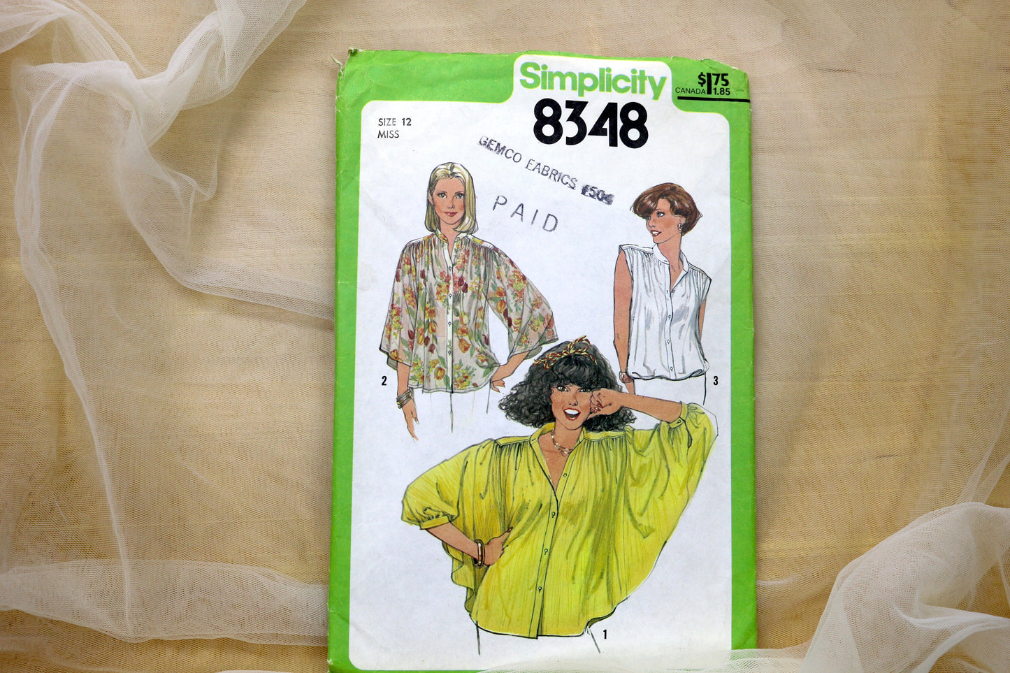 Simplicity 8348 Misses Top Sewing Pattern size- 12