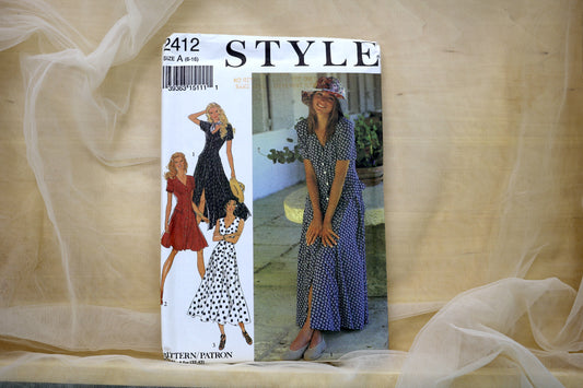 Style 2412 Misses Dress Sewing Pattern size- 6-16