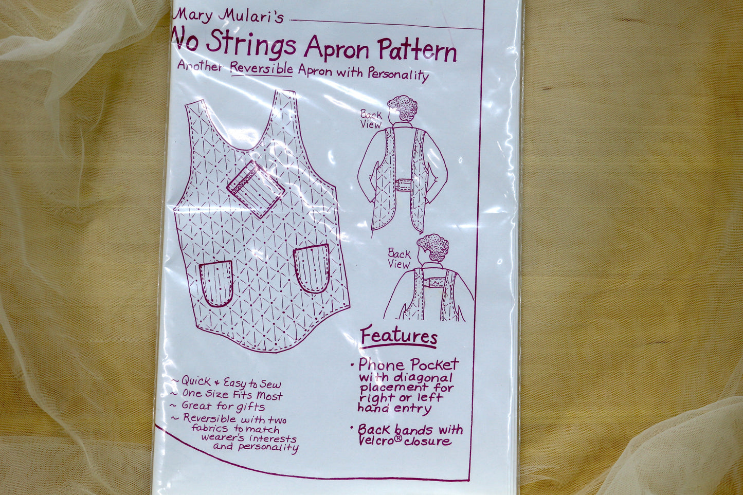 Mary Mulari's No Strings Apron Sewing Pattern
