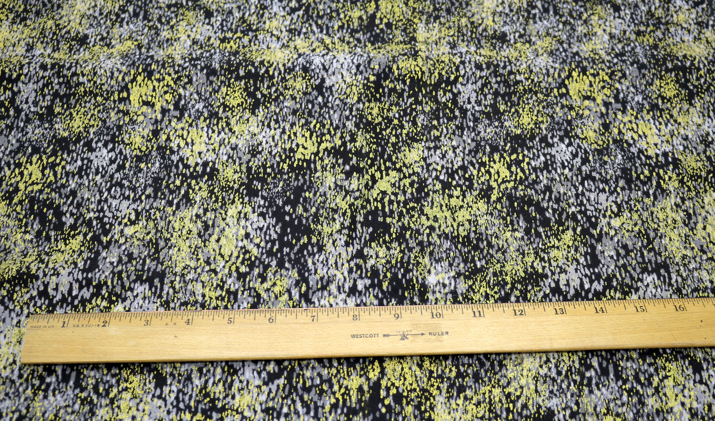 Gold and Silver Splatter on Black Cotton Fabric 44" x 2 yards– Sewing & Creative Projects