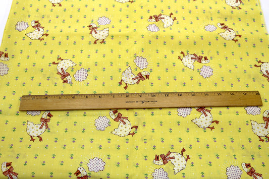Vintage Goose on Yellow Cotton Fabric 44" x 2.5 yards– Sewing & Creative Projects