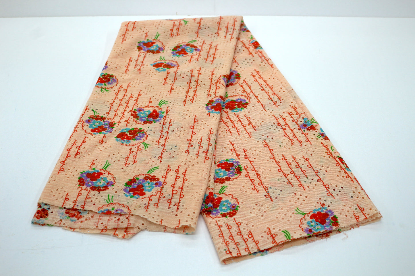 Vintage Polyester Fabric Remnant  - Sewing & Creative Projects