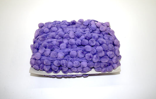 Lavender Pom Pom Trim Roll – Plush Fringe Trim
