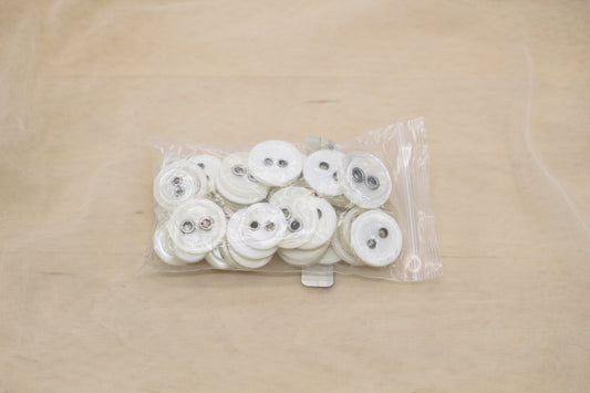 White Button Mix – Assorted Sizes, 2-Hole