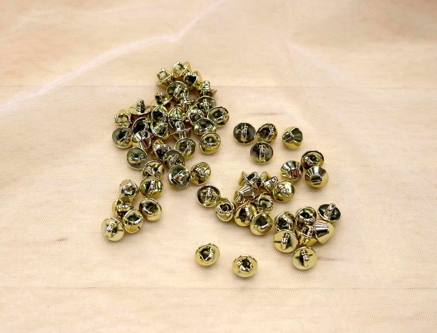 Gold Plastic Shank Buttons – Smooth Finish