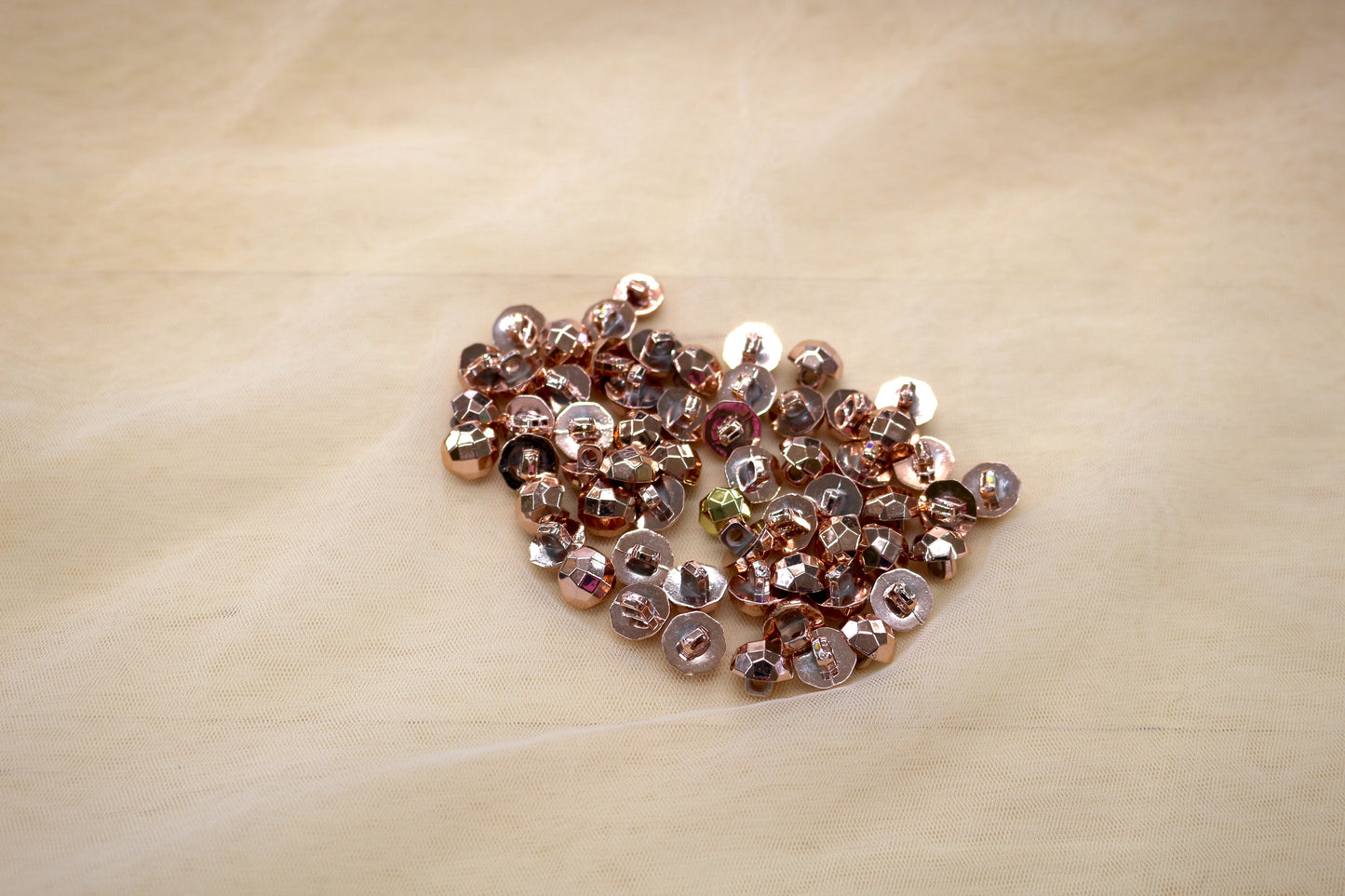 Rose Gold Plastic Shank Buttons – Faceted