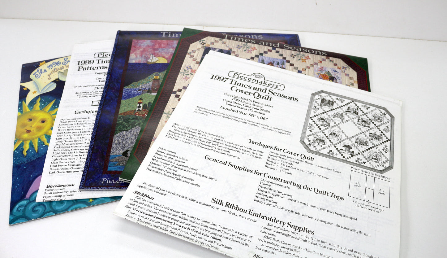 Piecemakers “Times & Seasons” Quilt Calendar Pattern Bundle