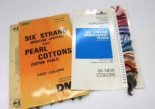 DMC Vintage Embroidery Thread Color Sample Cards – Floss & Pearl Cotton
