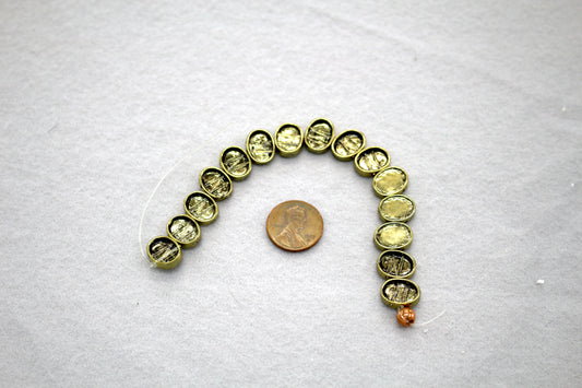 Gold Tone Spacer Beads | Jewelry Making Supplies | Oval Bead Bundle