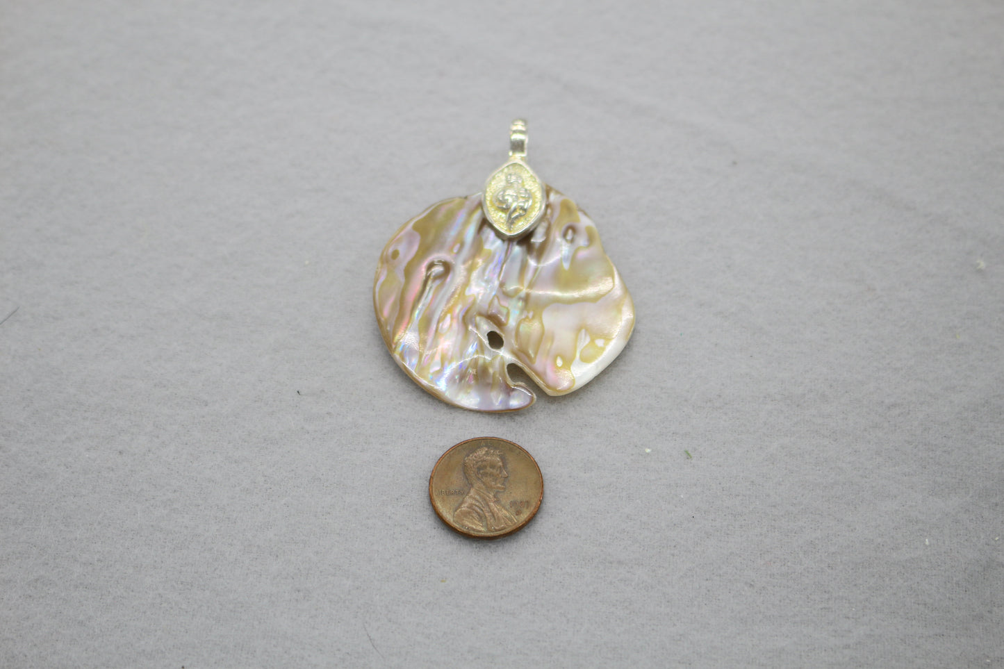 Abalone Shell Pendant | Iridescent Ocean Charm | Jewelry Supply