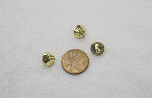 Gold Plastic Shank Buttons – Smooth Finish