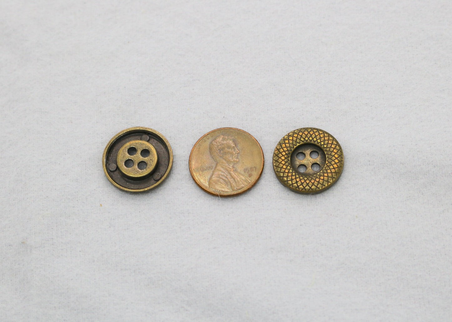 Antique Brass Metal Buttons – Textured