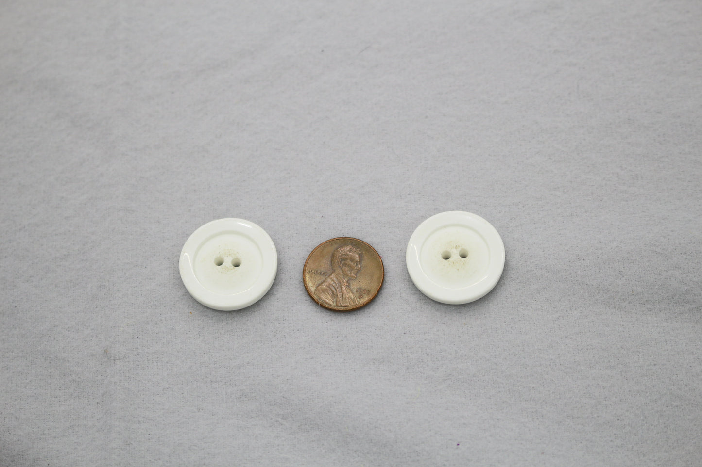 White Plastic Buttons – Mixed Size Sewing Lot