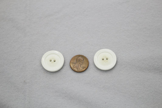 White Plastic Buttons – Mixed Size Sewing Lot