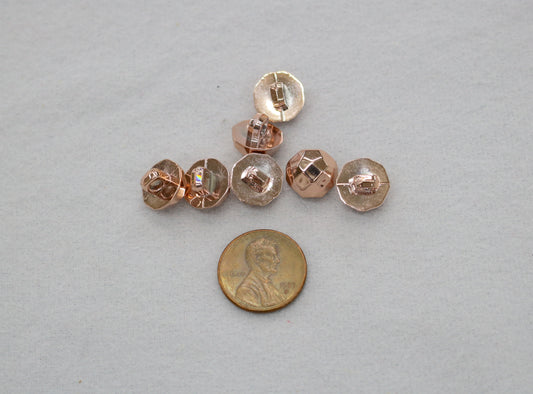 Rose Gold Plastic Shank Buttons – Faceted