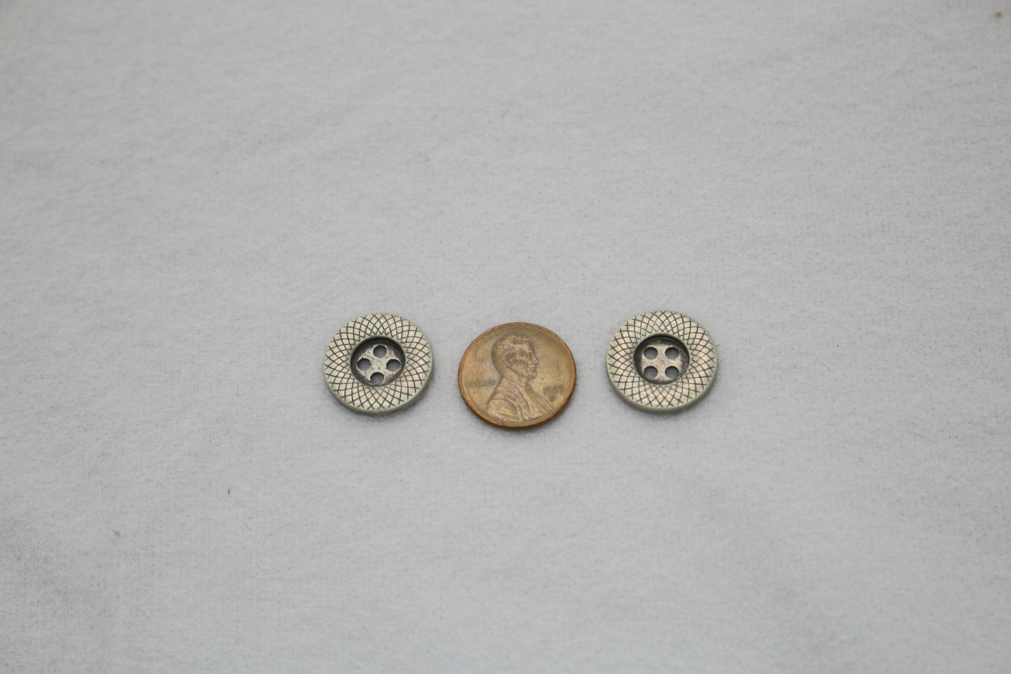 Silver-Gunmetal Metal Buttons – Textured